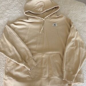 Beige Hoodie with Logo